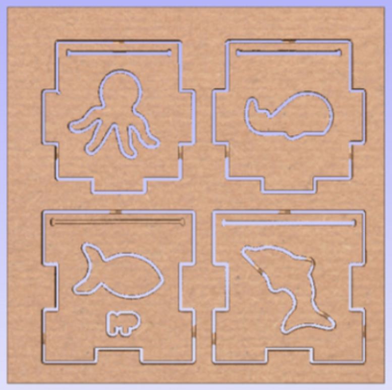 Caras del juguete didáctico