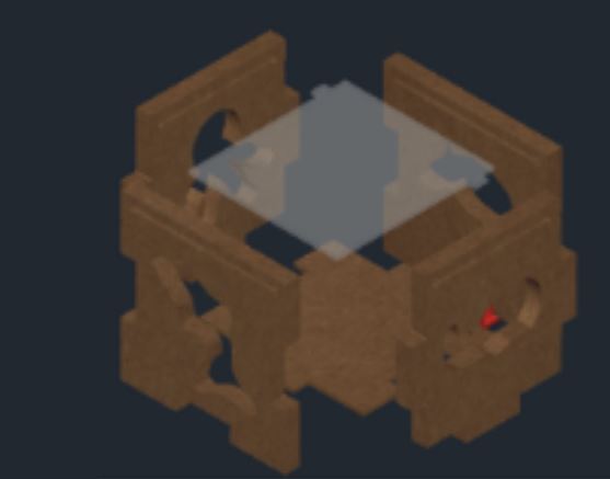 Vista isométrica de juguete didactico